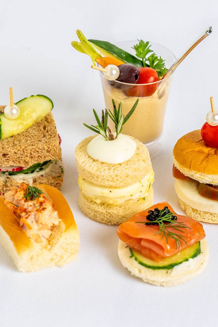 Savory finger sandwiches and bites